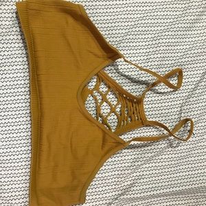 Yellow stretchy bralette from free people